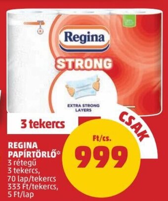 PENNY REGINA PAPÍRTÖRLŐ 3 tekercs ajánlat
