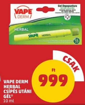 PENNY VAPE DERM HERBAL CSÍPÉS UTÁNI GÉL 10 ml ajánlat