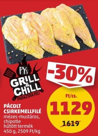 PENNY PÁCOLT CSIRKEMELLFILÉ 450 g ajánlat