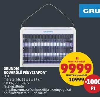 PENNY GRUNDIG ROVARÖLŐ FÉNYCSAPDA 1 db ajánlat
