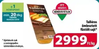 Coop Talléros ömlesztett füstölt sajt 1 kg ajánlat