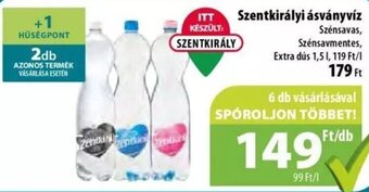 Coop Szentkirályi ásványvíz 1,5 l ajánlat