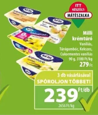 Coop Milli krémtúró 90 g ajánlat