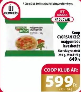 Coop GYORSAN KÉSZ májgombóc levesbetét 250 g