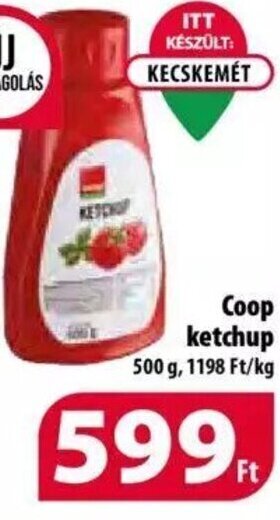 Coop Coop ketchup 500 g ajánlat