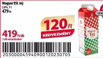 Coop Magyar ESL tej 1 l ajánlat