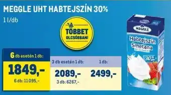 MEGGLE UHT HABTEJSZÍN 30% 1 l