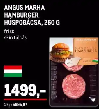 ANGUS MARHA HAMBURGER HÚSPOGÁCSA, 250 g