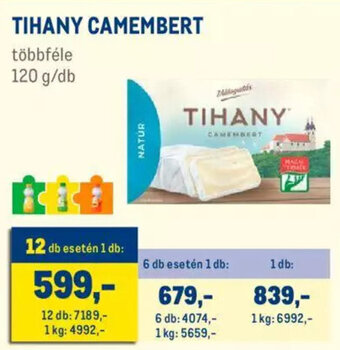 Metro TIHANY CAMEMBERT 120 g ajánlat