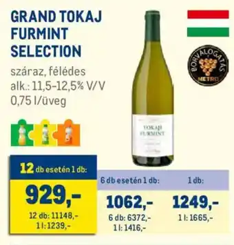 Metro GRAND TOKAJ FURMINT SELECTION 0,75 l ajánlat