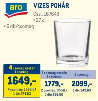 Metro VIZES POHÁR 6 db ajánlat