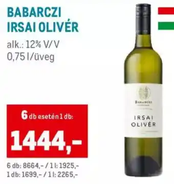 BABARCZI IRSAI OLIVÉR 0,75 l