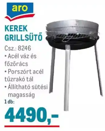 Metro KEREK GRILLSÜTŐ 1 db ajánlat