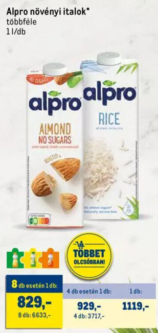 Metro Alpro növényi italok 1 l ajánlat