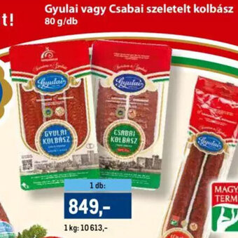Gyulai vagy Csabai szeletelt kolbász 80 g