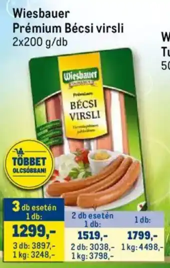 Wiesbauer Prémium Bécsi virsli 2 x 200 g