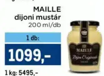 Metro MAILLE dijoni mustár 200 ml ajánlat