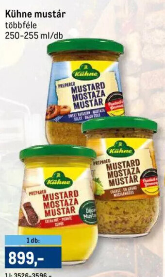 Metro Kühne mustár 250 - 255 ml ajánlat