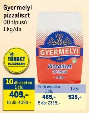 Metro Gyermelyi pizzaliszt 1 kg ajánlat