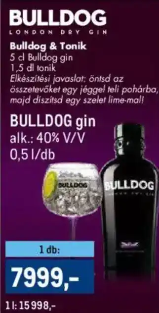 Metro Bulldog gin 0,5 l ajánlat