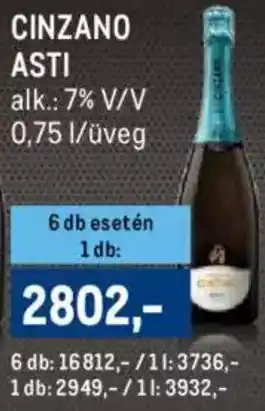 Metro CINZANO ASTI 0,75 l ajánlat