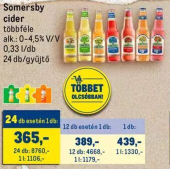 Metro Somersby cider 0,33 l ajánlat