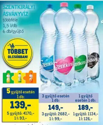 SZENTKIRÁLYI ÁSVÁNYVÍZ 1,5 l