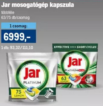 Metro Jar mosogatógép kapszula 63 / 75 db ajánlat