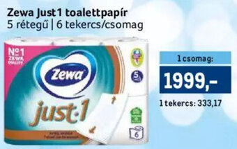 Metro Zewa Just1 toalettpapír 6 tekercs ajánlat