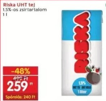 Interspar Riska UHT tej 1 l ajánlat