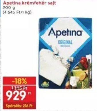 Interspar Apetina krémfehér sajt 200 g ajánlat