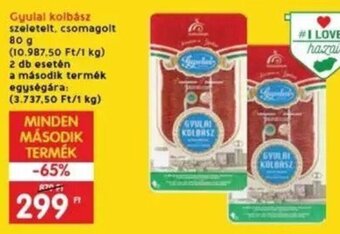 Interspar Gyulai kolbász 80 g ajánlat