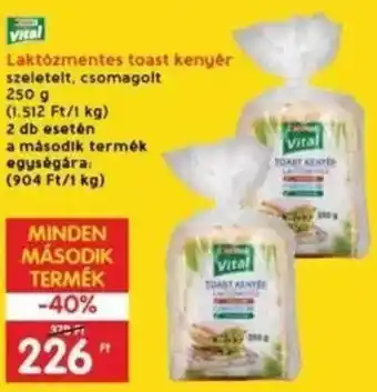 Interspar Laktózmentes toast kenyér 250 g ajánlat