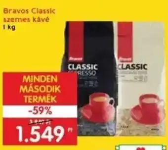 Bravos Classic szemes kávé 1 kg