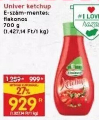 Interspar Univer ketchup 700 g ajánlat