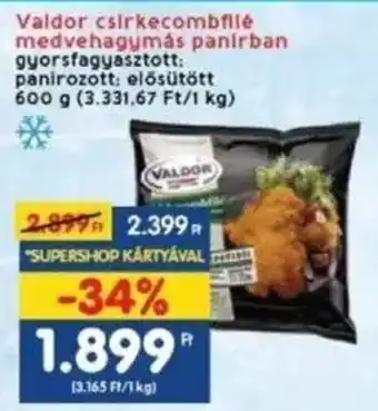 Interspar Valdor csirkecombfilé medvehagymás panírban 600 g ajánlat