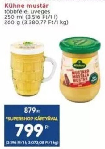 Interspar Kühne mustár 250 ml / 260 g ajánlat