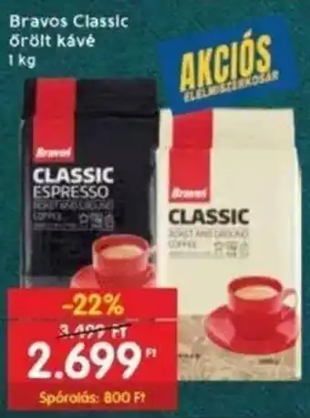 Interspar Bravos Classic őrölt kávé 1 kg ajánlat