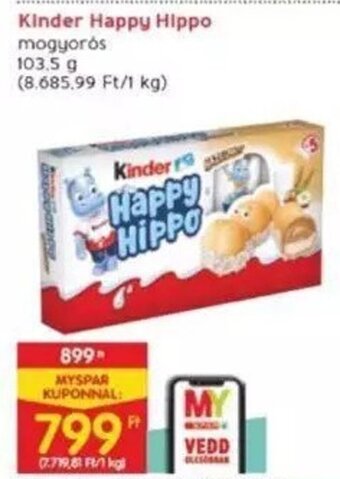 Interspar Kinder Happy Hippo 103,5 g ajánlat