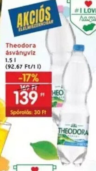 Interspar Theodora ásványviz 1,5 l ajánlat