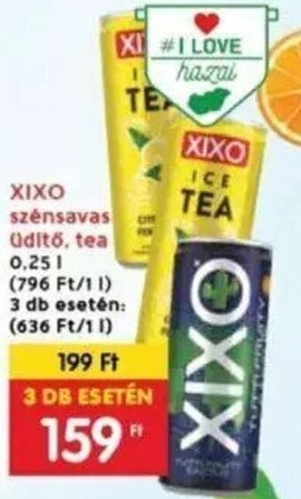 Interspar XIXO szénsavas üdítő, tea 0,25 l ajánlat