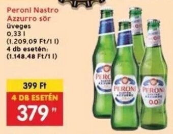 Interspar Peroni Nastro Azzurro sör 0,33 l ajánlat
