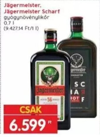 Interspar Jägermeister, Jägermeister Scharf 0,7 l ajánlat