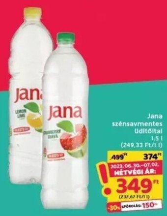 Jana szénsavmentes üdítőital 1,5 l