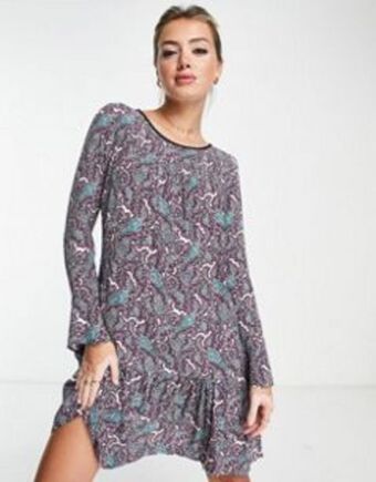 Closet london paisley pep hem mini dress in floral