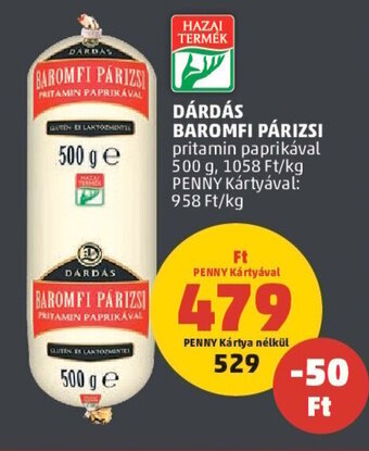 PENNY DÁRDÁS BAROMFI PÁRIZSI 500 g ajánlat