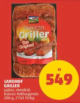 PENNY LANDHOF GRILLER sajtos, 200 g ajánlat