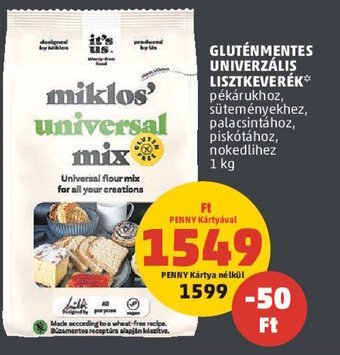 PENNY GLUTÉNMENTES UNIVERZÁLIS LISZTKEVERÉK, 1kg ajánlat