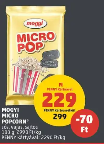 PENNY MOGYI MICRO POPCOR, 100g ajánlat