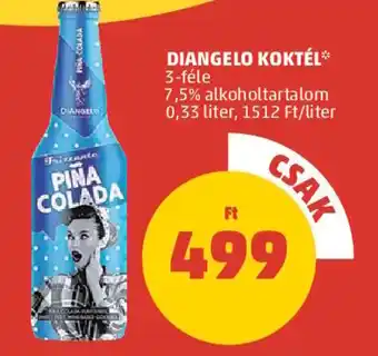 PENNY DIANGELO KOKTÉL, 3-féle, 0,33 liter ajánlat